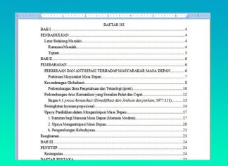 Cara membuat daftar isi otomatis di Word saat membuat skripsi