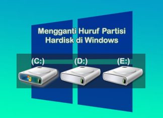 cara mengganti huruf partisi hardisk di Laptop Windows 10 / 8 / 7