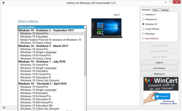 windows 10 fall creators update download iso