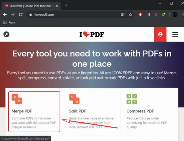 Merge pdf online