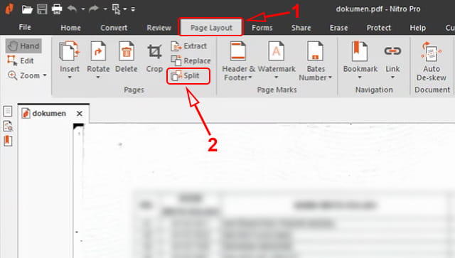 Split PDF menggunakan Nitro Pro