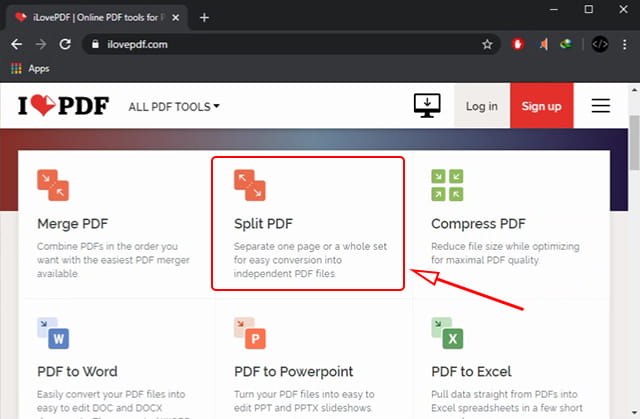 Split PDF secara online