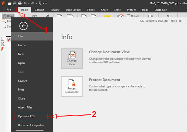 Optimize pdf menggunakan Nitro Pro