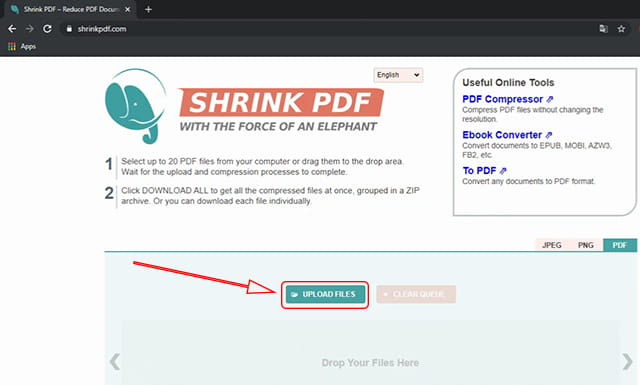 Compress pdf online
