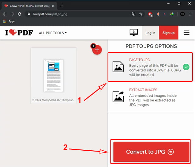 Convert pdf to jpg online