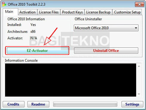 Cara Aktivasi Ms Office 2010 gratis menggunakan Office Toolkit layaknya KMS Auto