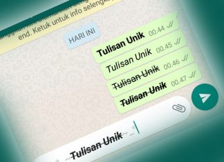 membuat tulisan unik di whatsapp