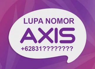 cara cek nomor axis yang lupa