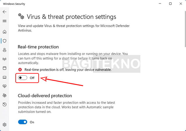 cara menonaktifkan Windows Security di Windows 11 untuk sementara waktu