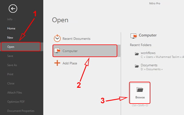 Membuka file pdf di Nitro Pro