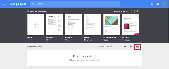 Konversi pdf ke Word menggunakan Google Docs 