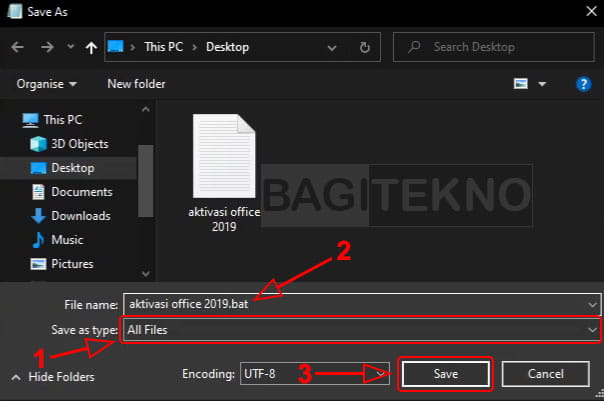 Membuat file aktivator dengan CMD