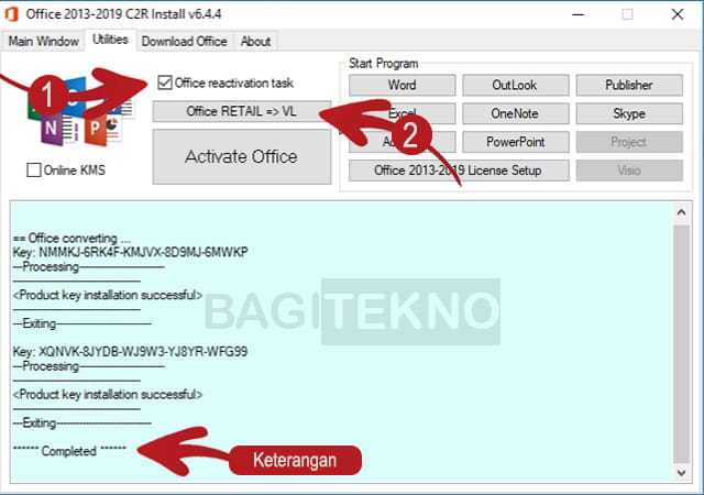 Konversi Office 2019 Retail ke Volume license