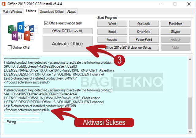 Aktivatis Office 2019 dengan KMS Office