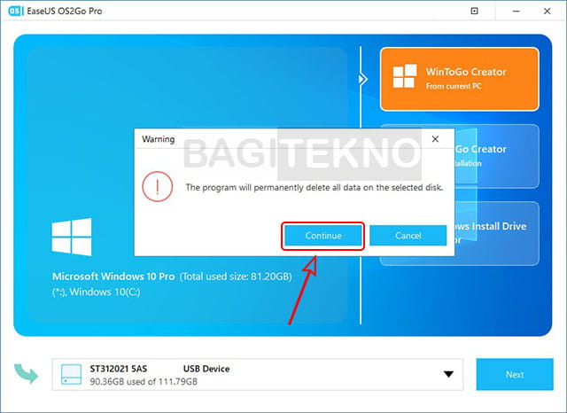 cara menginstall Windows 10 di Hardisk eksternal