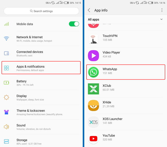 Cara mematikan notifikasi WhatsApp Web sedang aktif melalui pengaturan Android