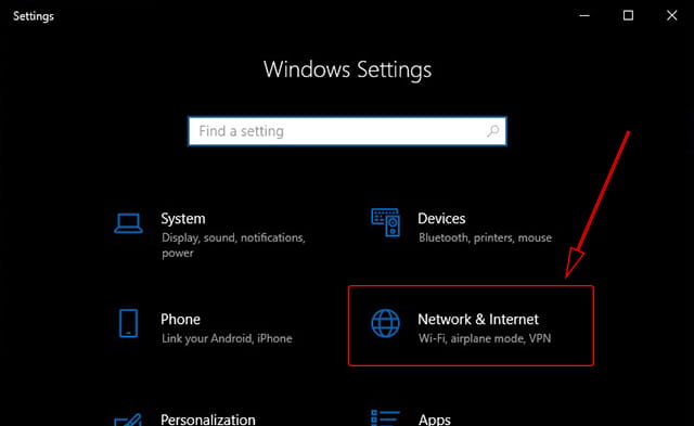 Mengatur jaringan di Windows 10