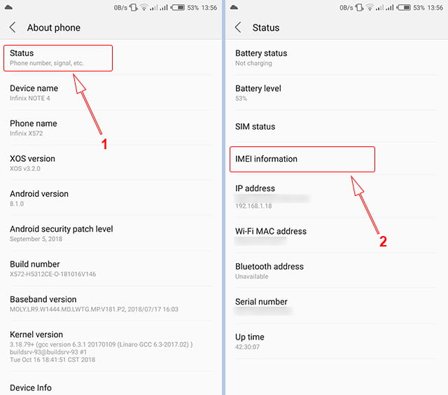 Как поставить статус на телефон. Программа для смены IMEI на Android. В какой папке находится IMEI на андроид.