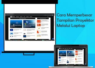 Bagaimana cara memperbesar tampilan proyektor