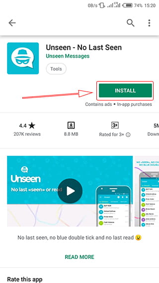 Install aplikasi Unseen