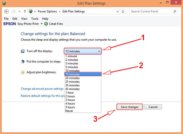 Mengatur agar layar Laptop tidak cepat mati di Windows 7 dan Windows 8/8.1