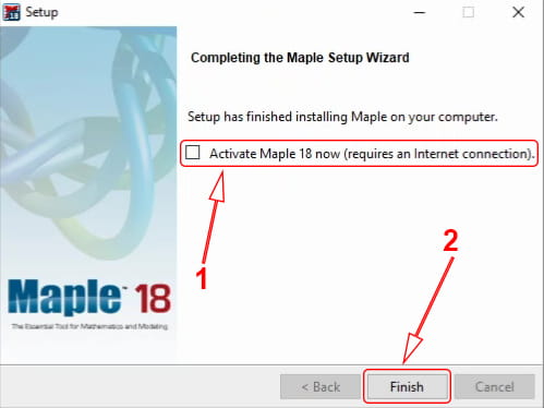 Finishing setup Maple 18
