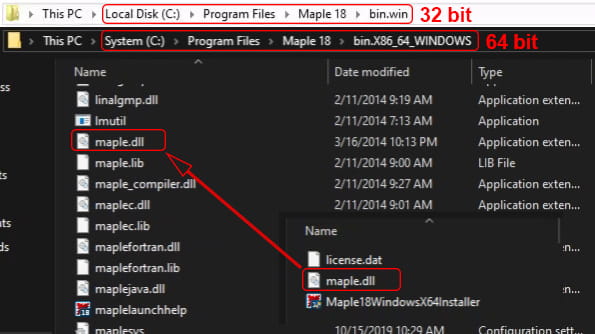 Aktivasi Maple 18 dengan cara copy maple.dll