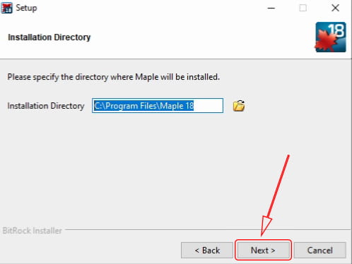 Installation directory Maple 18