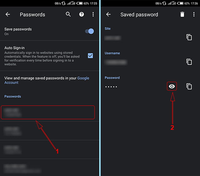 Cara melihat password di Chrome Android