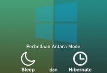 Perbedaan mode sleep dan hibernate pada Komputer Windows