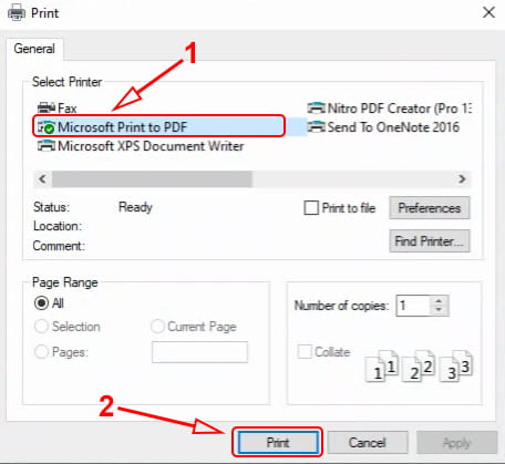 Mengubah file JPG ke PDF menggunakan Paint