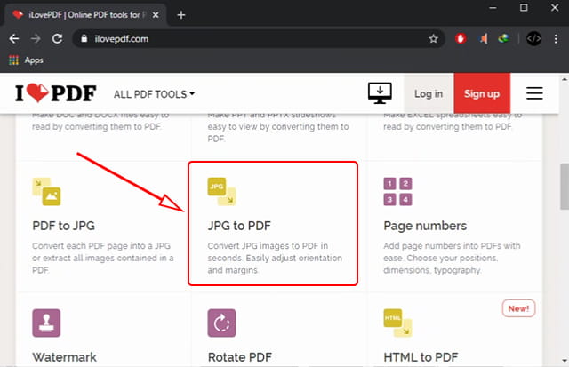 Cara mengubah JPG ke PDF secara online