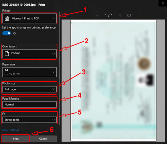 Mengubah file JPG ke PDF menggunakan aplikasi Photos