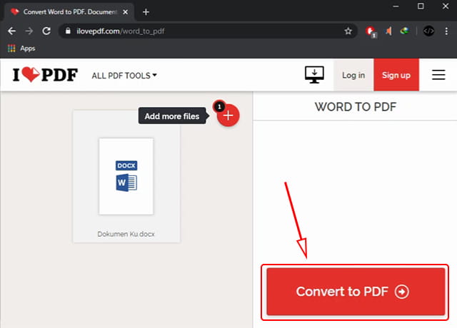 Merubah file Word ke pdf secara online