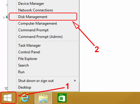 Membuka disk management