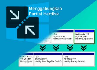 Cara menggabungkan partisi hardisk di Windows