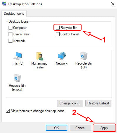Cara menghilangkan recycle bin di Windows 10