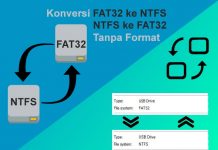 Cara merubah Flashdisk FAT32 ke NTFS dan sebaliknya tanpa format