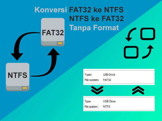 Cara merubah Flashdisk FAT32 ke NTFS dan sebaliknya tanpa format