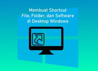 Cara membuat shortcut di Desktop Windows 10,8,7