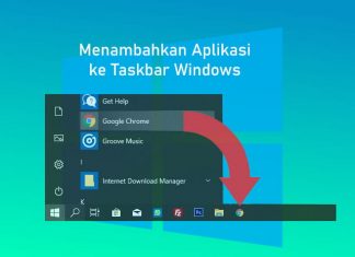 Cara menambahkan aplikasi ke taskbar Windows 10,8,7