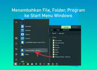 Cara menambahkan file, folder dan program apapun ke Start Menu Windows