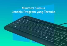 Cara minimize semua jendela program aplikasi di Windows