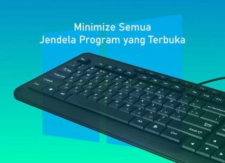 Cara minimize semua jendela program aplikasi di Windows