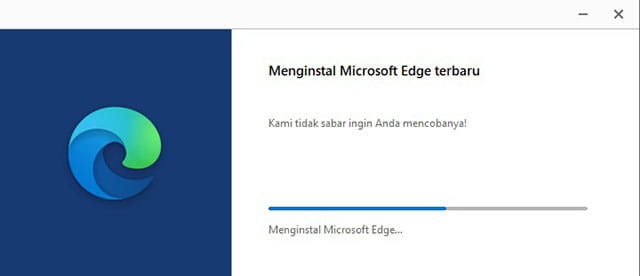 Pemasangan Microsoft Edge Chromium