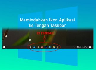 Cara membuat icon taskbar di tengah pada WIndows 10