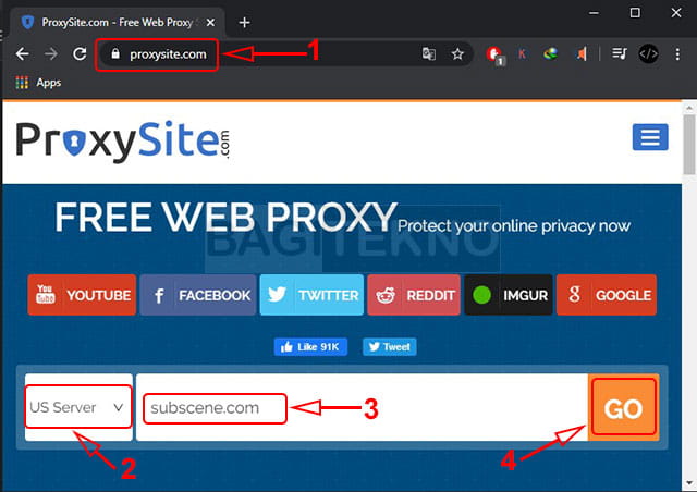 Cara mengakses situs internet positif menggunakan web proxy