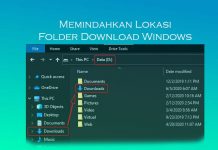 Cara memindahkan lokasi folder Download di Windows