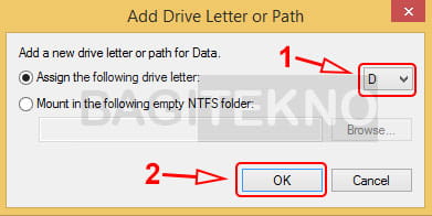 Menampilkan partisi D di File Explorer
