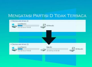 Cara mengatasi partisi d tidak terbaca di File Explorer Windows 7, Windows 8.1, dan Windows 10